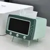 New TV Tissue Box Organizer With Mobile Phone Holder Desktop Paper Holder Dispenser Creative Tissue Canister Storage Napkin Case 2