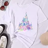 Summer Disney Micky Mouse Dreamy Castle Printed Kid T Shirt New Kawaii Cartoon Cotton Top Children Girl Clothing Baby Casual Tee 4