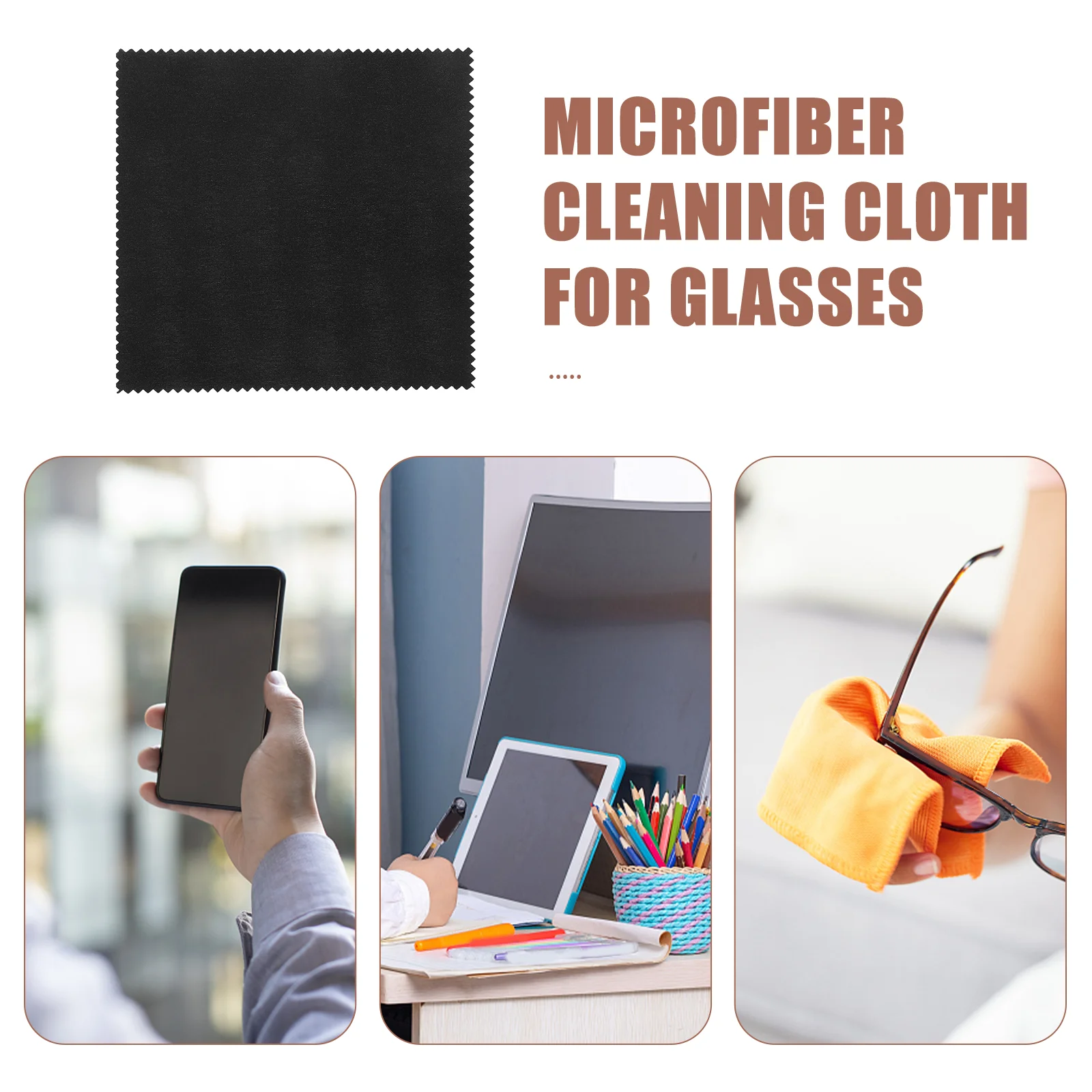 50pcs Eye Glass Clean Cloths Eyeglass Wipes Cloth Lenses Cloth for Glasses Screen Micro Fiber Cloth