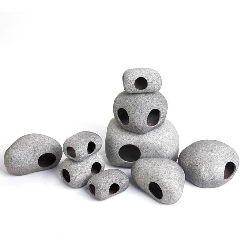 Fish Tank Ornaments Fish Tank Decorations Aquarium Ornaments Mini Landscape Ornaments Ceramics Fish Tank Cave Stone Landscaping