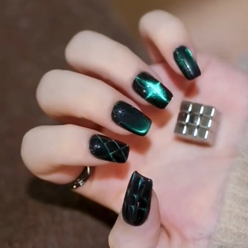 27pcs Multi-function Cube Magnet Nail Art Cat Eye Chessboard Starlight Nail UV Magnetic Attraction Magnets Set Manicure DIY Tool