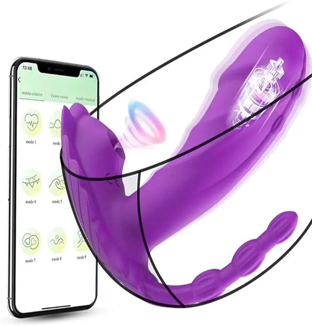 Bluetooth APP 3 in 1 vibratore per vibratore per donne telecomando senza fili succhiatore stimolatore del clitoride giocattoli del sesso coppia femminile_voghion.com