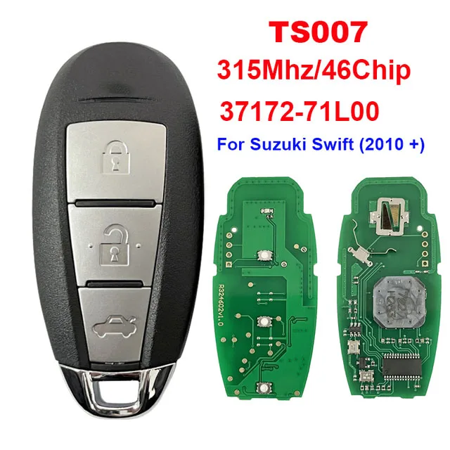 KEYECU FCC ID: TS007 TS008 Keyless Go für Suzuki Swift Kizashi SX4 Vitara 315 MHz 433 MHz Smart Car-Fernbedienungsschlüssel P/N: 37172-71L00 – Detail 1