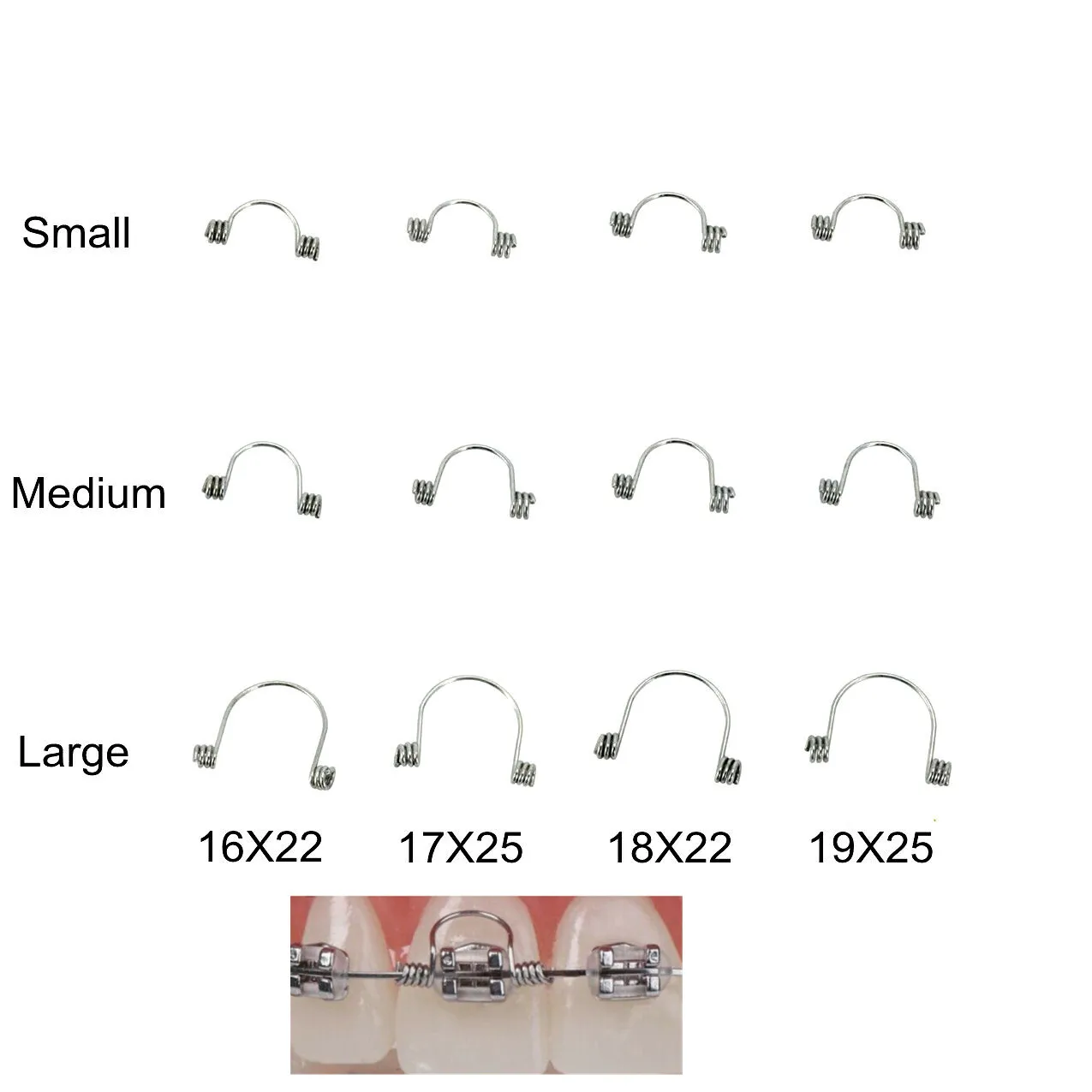 30pieces Dental Orthodontic Torque Spring Orthodontic Spring Stainless Steel Dental Supply