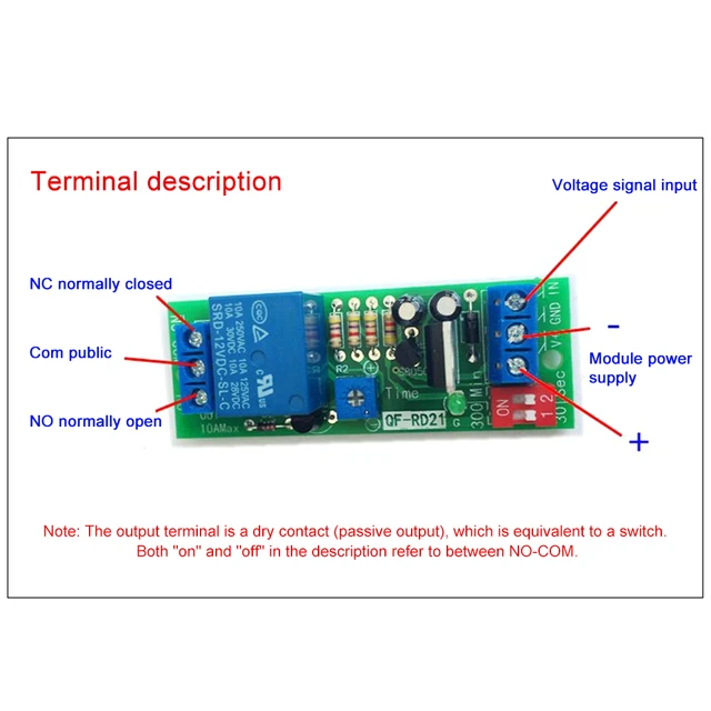 DC Timer Module DC 5V/12V/24V Infinite Cycle Delay Timer Relay - ON/OFF ...
