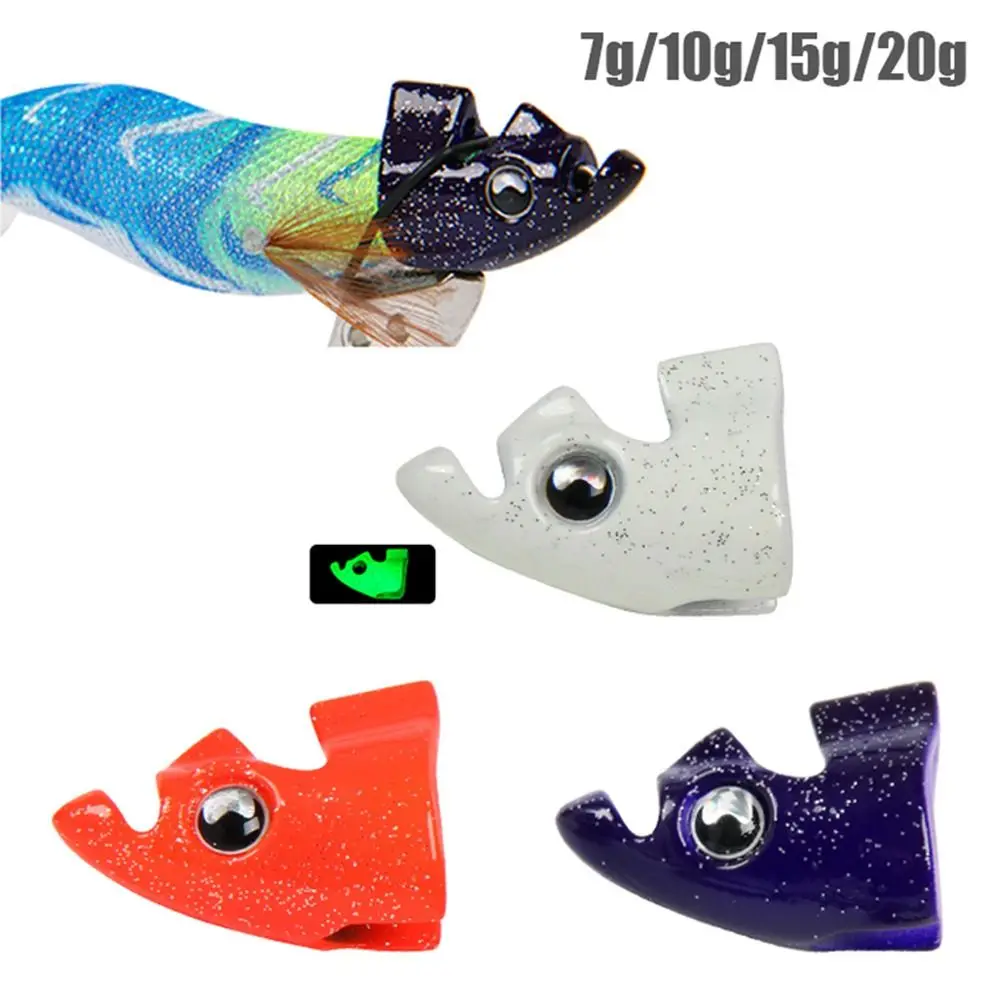 2 teile/beutel Angel köder Köder Tackle Zubehör 7g 10g 15g 20g Tintenfisch Jig Tip Run Gewicht Sinker für Holz garnelen Garnelen Köder Köder