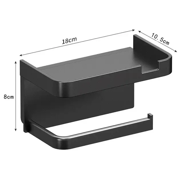 Porte-rouleau de papier hygiénique mural, rangement en plastique épaissi antirouille, T1 pour HOKitchen 6