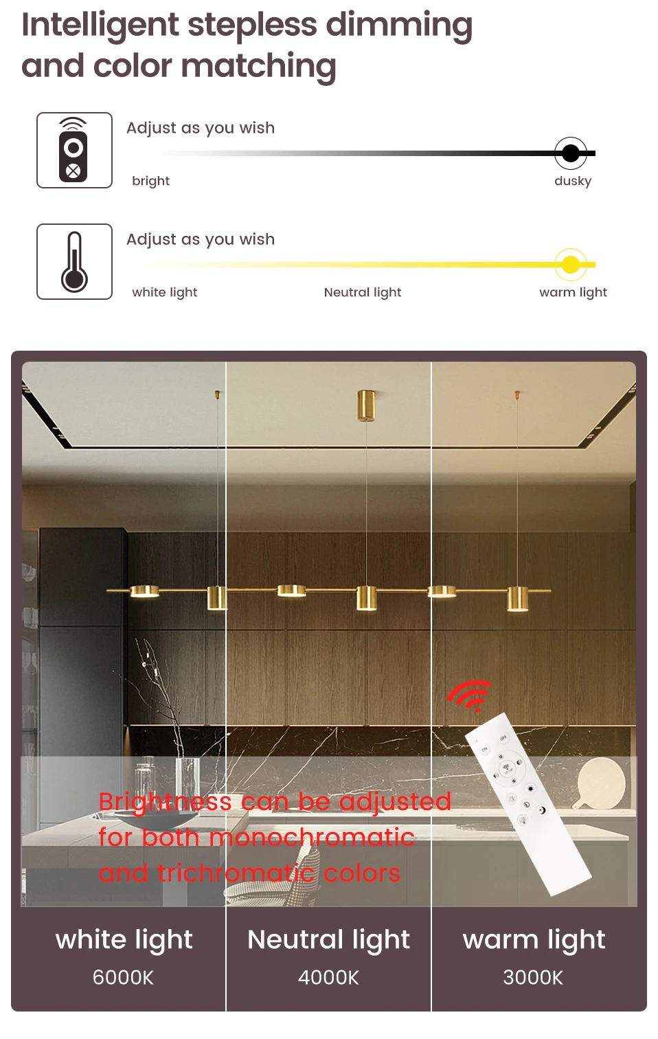 Pendant Lights Chandelier Lighting Modern Led Hanging Lights for Living Room Chandelier Kitchen Hanging Lamps for Ceiling Over The Dining Table Pendant Lighting
