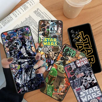 애니메이션 스타워즈 제다이 삼성 노트 20 10 울트라 플러스 A31 A8 A14 j6 A12 A5 A70 A7 A34 A20 A04 A24 5G 블랙 폰 케이스