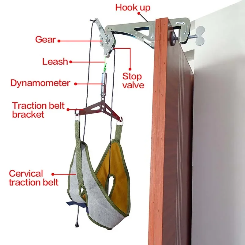 Neck Massager Door Hanging Cervical Neck Traction Device Adjustable Head Cervical Spine Massage Relaxing Stretcher Tools