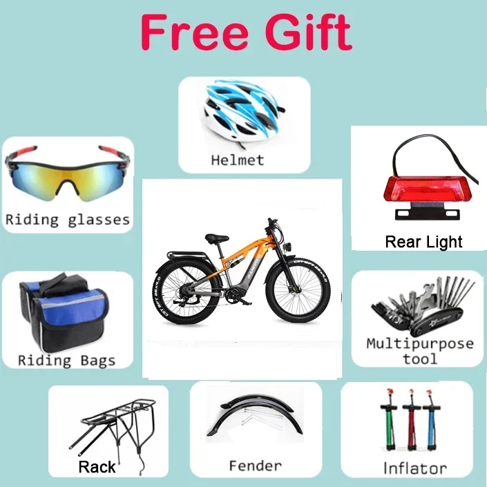 RANDRIDE YX80 1500W 48V 20AH fat tire mountain off-road urban all-terrain electric bicycle