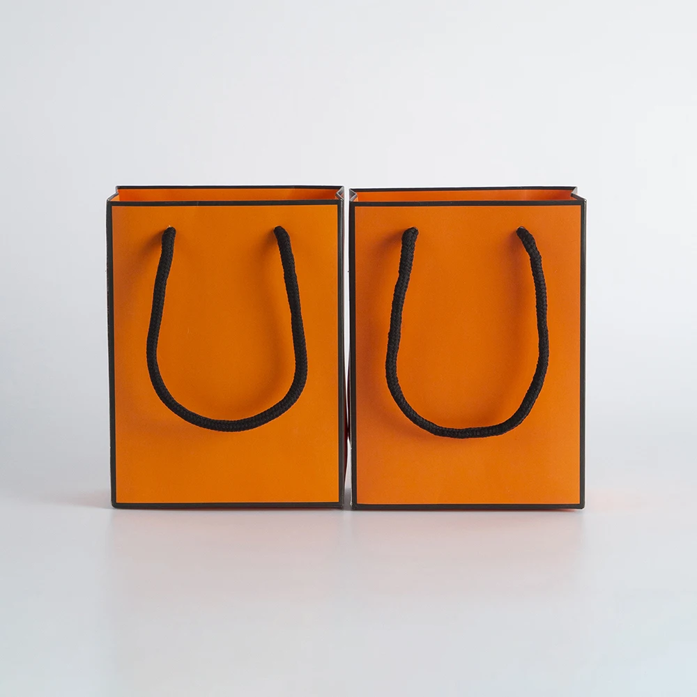 24/50/100pcs 12X5.7X16cm Handle Cardboard Packaging Tote Bags Matte Retail Luxury Birthday Wedding Party Gift Paper Shopping Bag