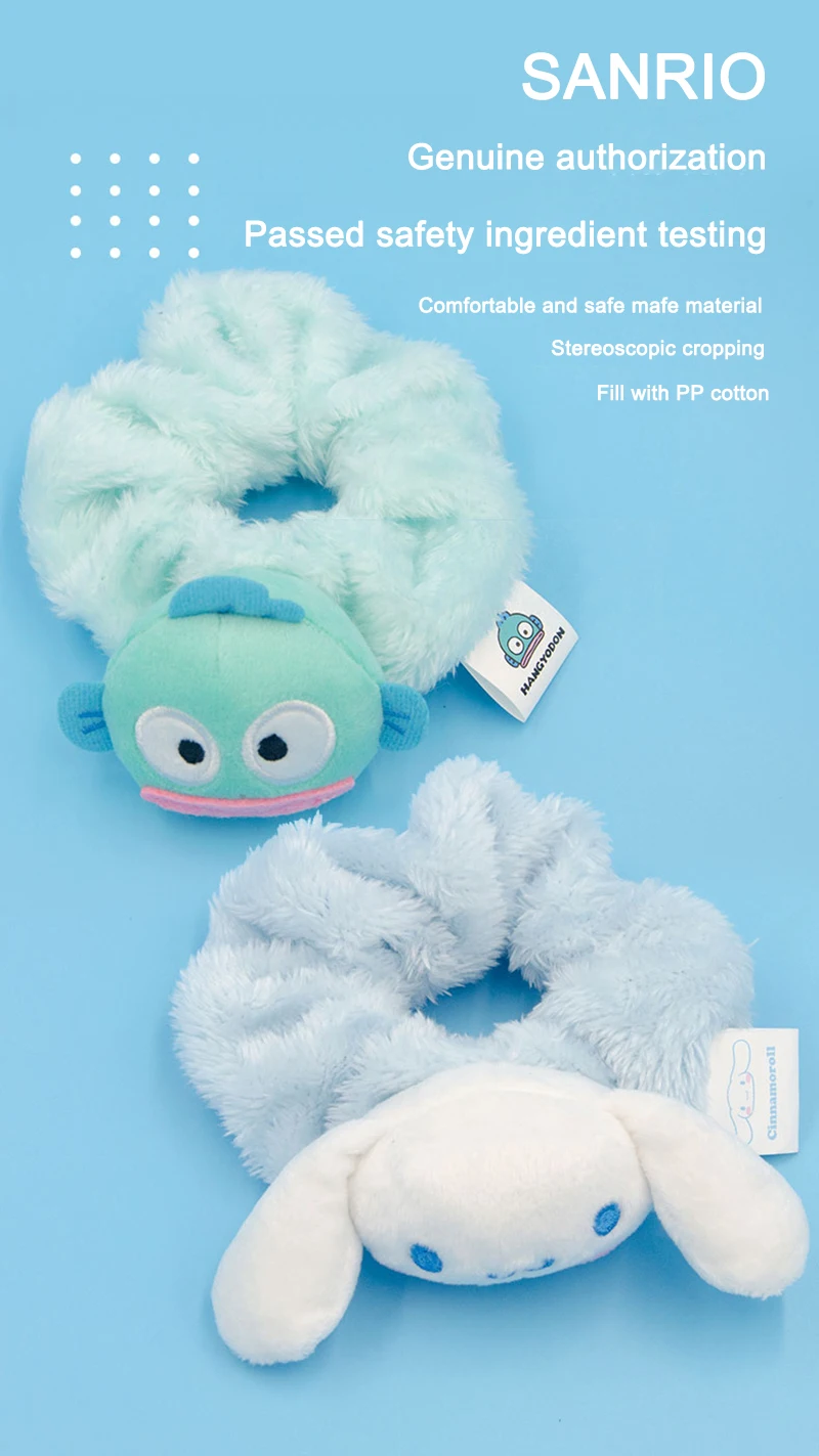 Sanrio Plüsch Cinnamoroll Melody Kuromi Kawaii Cartoon Ornament Plüsch Haarband Student Haarband Dekoration Mädchen Geburtstag Geschenke – Detail 2