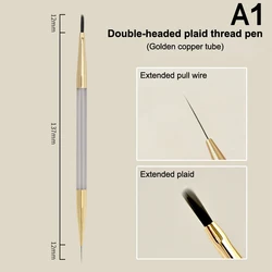 Nail Art Brush for Creative DIY Designs - Versatile Hard Bristle Stripe Liner Tool (A1)