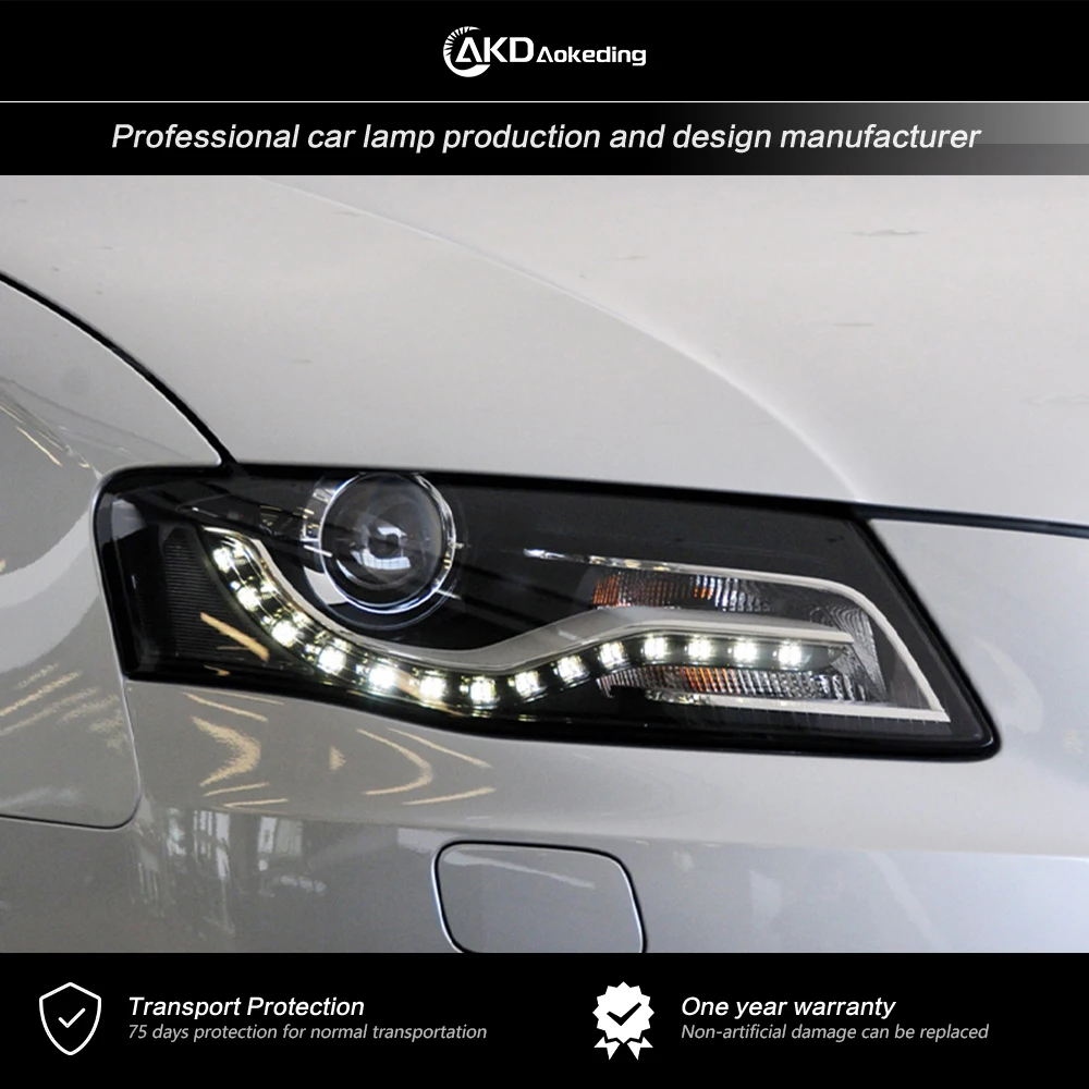 

Фары AKD для Audi A4 2009-2012 A4L DRL H7