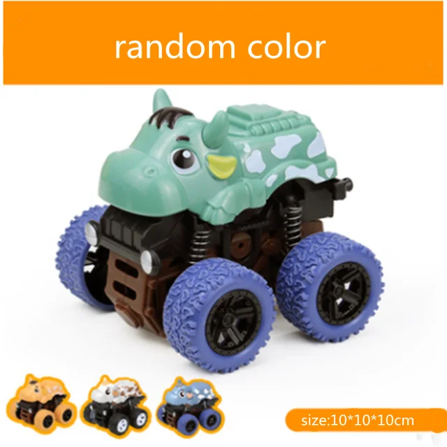 1PC Kids Cars Toys Monster Truck Inertia SUV Friction Power Dinosaur Vehicles Baby Boys Super Cars Blaze Truck Children Toys 3