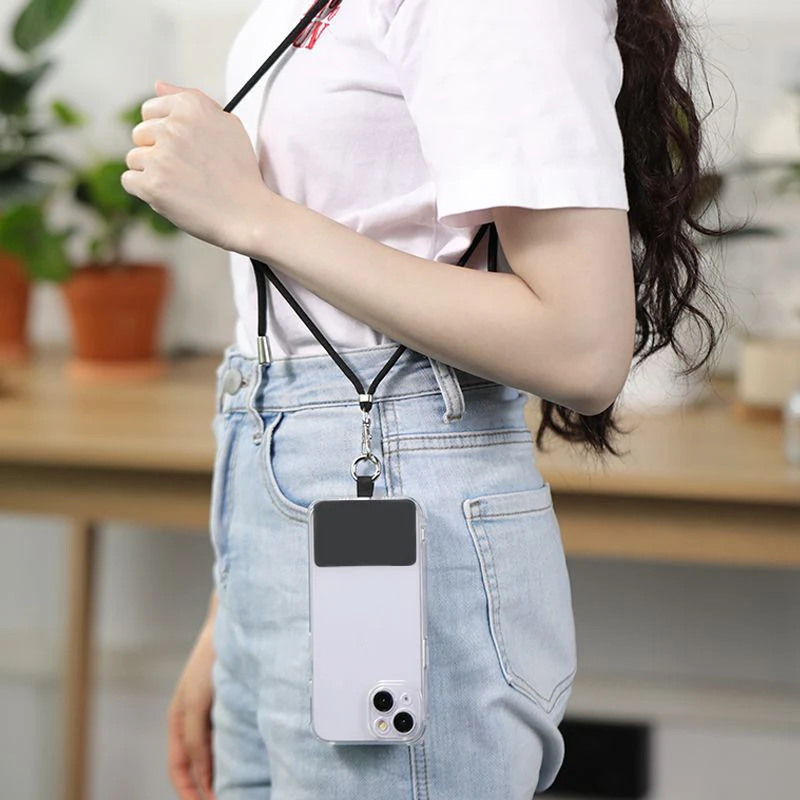 Universal Crossbody Lanyard Necklace with Adjustable Anti-Lost Strap and Clip