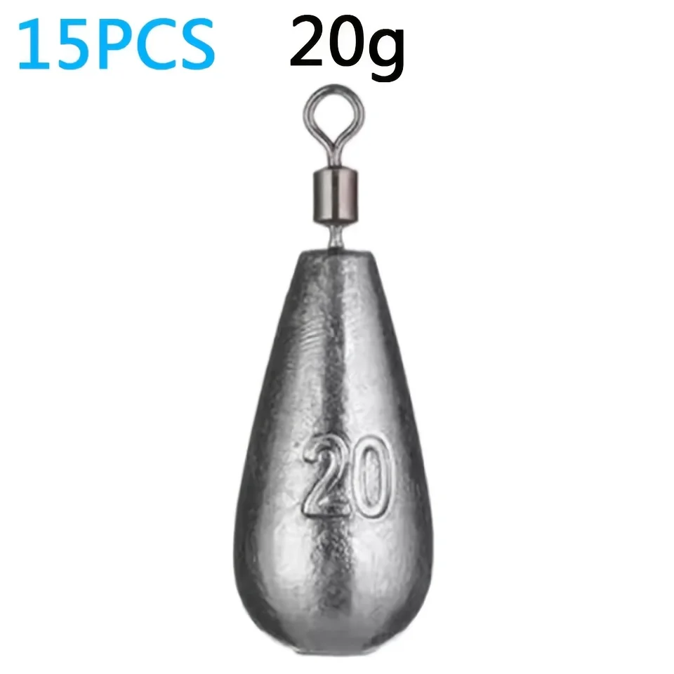 Premium Assorted Fishing Sinkers Set - 15 Pieces