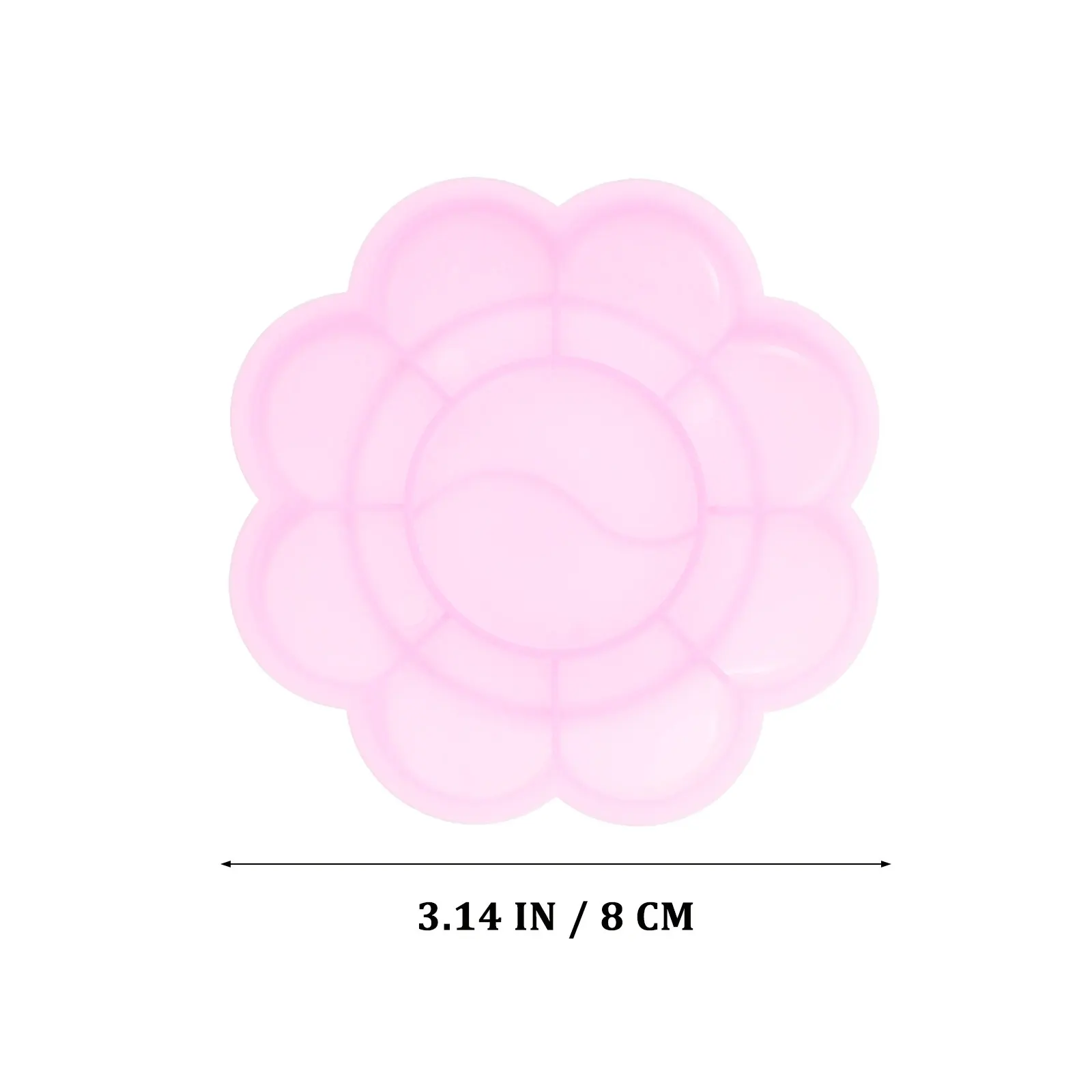 100Pcs 플라스틱 컬러 믹싱 팔레트 수채화 안료 혼합을위한 꽃 모양 페인트 트레이 미술 용품 ??아티스트 공예품