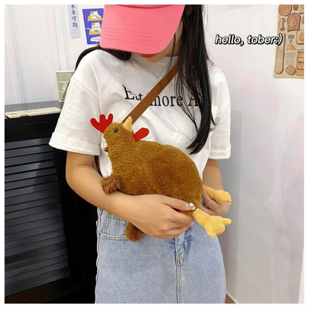 Simulated Funny Hen Plush Creative Cute Toy Bag Doll Birthday Gift Women Hand Bags 4