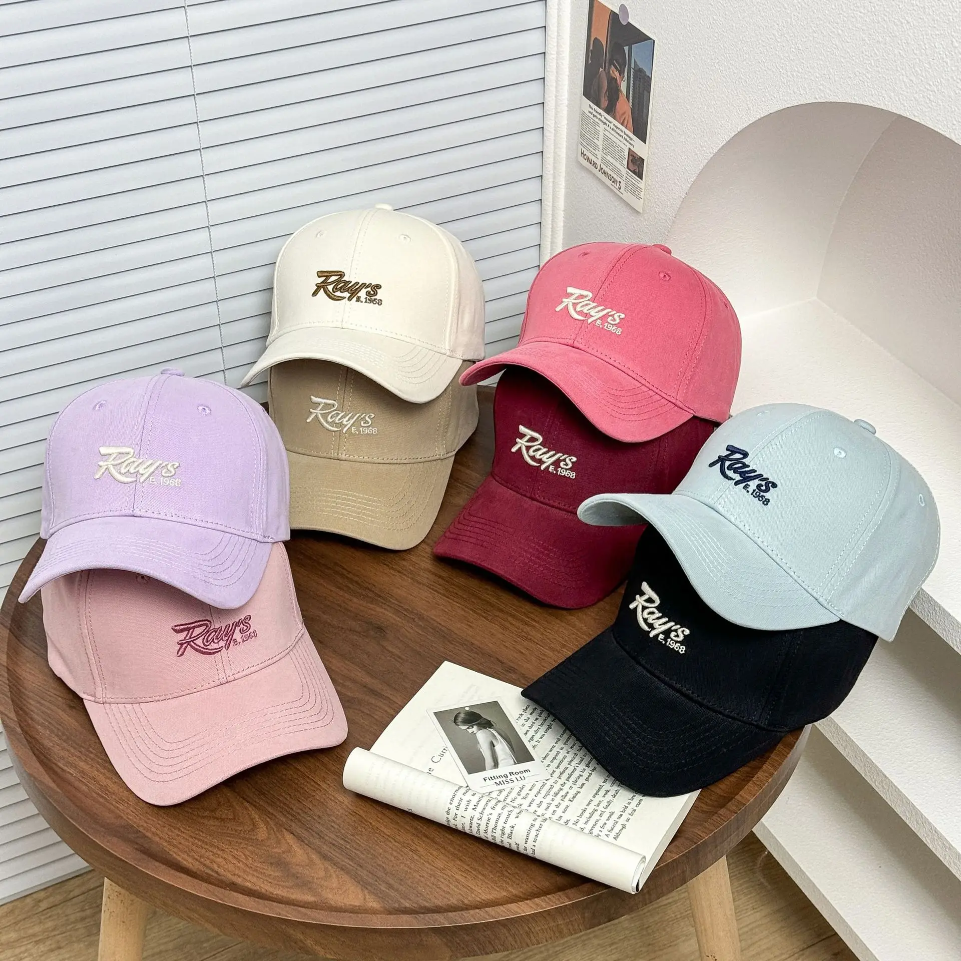 Retro Letter Embroidery Baseball Hat For For Women Men Fashion Duck Tongue Cap Outdoor Sunshade Peaked Caps Solid Color Visors