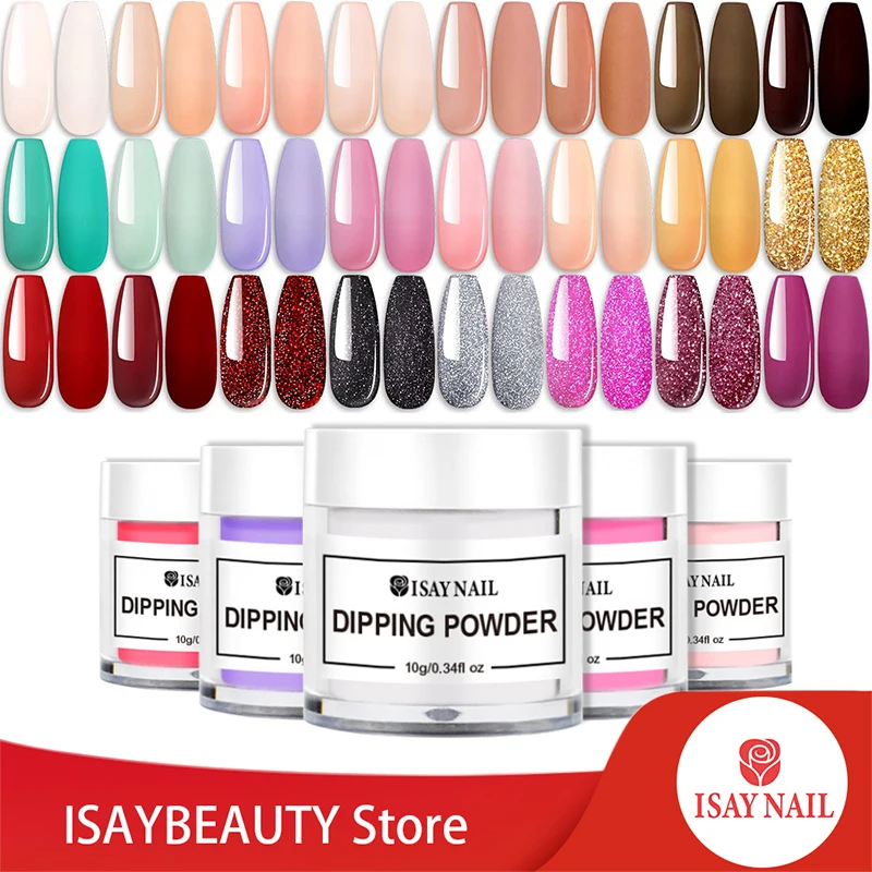 

Isaynail Summer New Color Nail Powder 10g/Jar Without Lamp Cure Easy Soak Off Dip Powder Nails Shinny Nail Glitter (K089-K196)