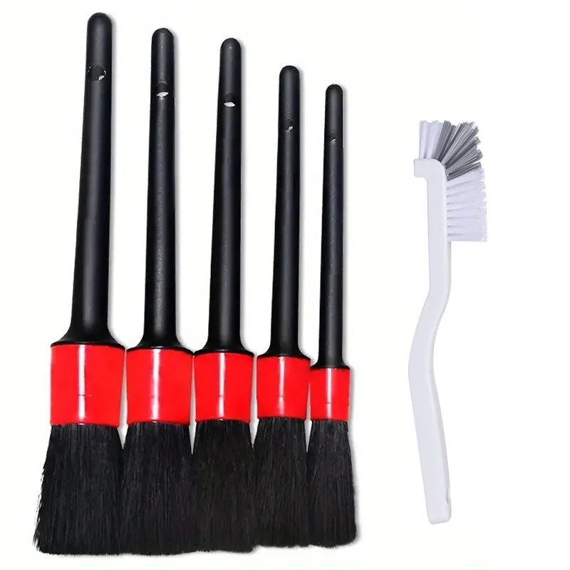 Car Detailing Brush Set Interior Cleaning Soft Detail Brushes Automotive Air Conditioner
