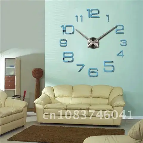 

Innovative DIY clock watch Living Room Quartz Acrylic Mirror effect home decoration Europe Wall sticks still life style