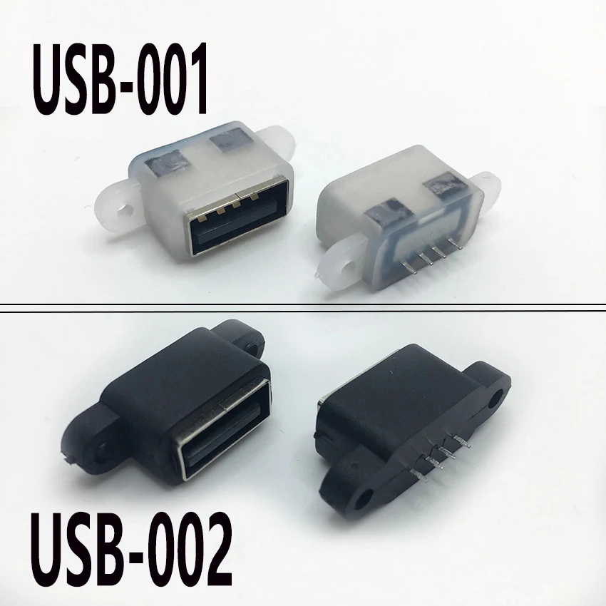 20-100PCS Waterproof USB 2.0 Charging Data Tail Plug-in USB Built-in Interface Port Connector Plug Jack Socket 100pcs micro usb jack connector socket 5pin dip4 mobile phone charging tail plug for huawei y5 ii mini usb connector