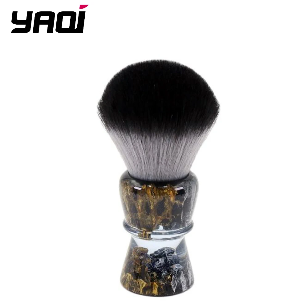 YAQI ROCKS-Escova De Barbear De Cabelo Sintético Para Homens, Punho De Resina, Molhado, 28mm