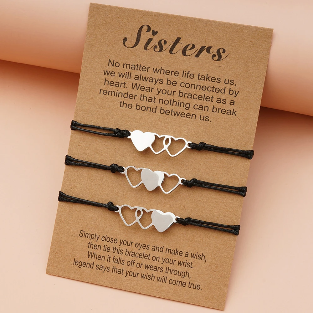 Mother Daughter Bracelets Set 2pcs Mommy and Me Matching Stainless Steel Love Heart Butterfly Jewelry Gift Mother's Day Bracelet bracelet jewelry