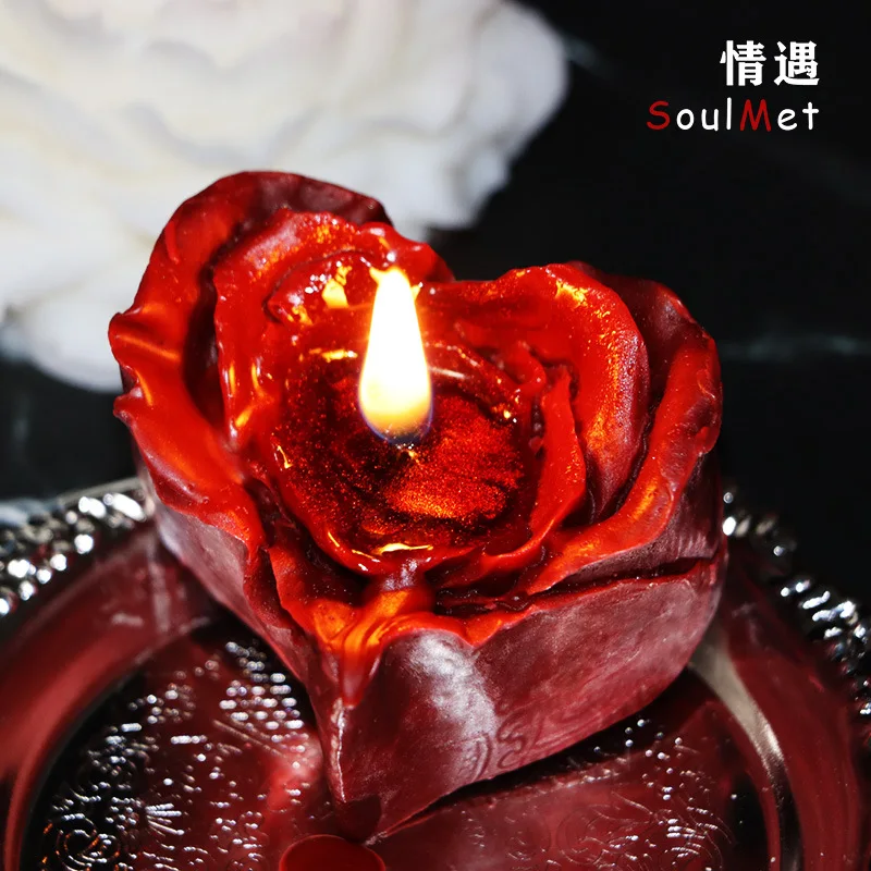 Low temperature candlessmSexy Props Gilding Wax Drip Aromatherapy45Degrees Rose Petals Does Not Hurt the Skin for Couples and Ad
