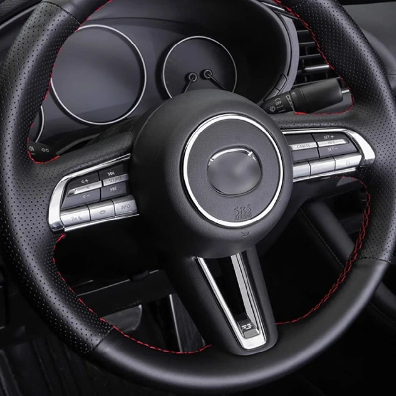 Per Mazda 3 Axela Cx-60 Cx-50 Mx-30 Cx-30 2019-2022 2023 Copertura Trim Interior Styling Car Steeringwheel Sticker Cornice Decorazione