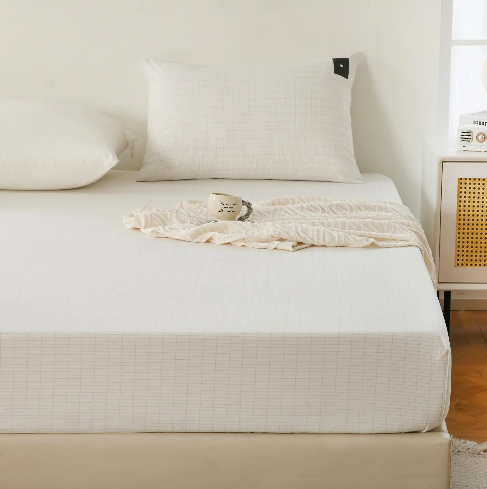 Earthing ESD Silver Organic Cotton Fitted Sheet for All Size Bed, with a 4.5m Local Grounding Cable 5