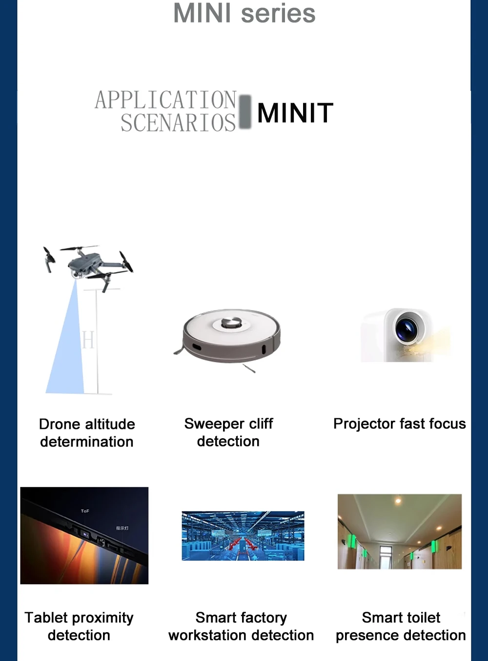 MINIT Laser Infrared Ranging Module TOF Sensor Ultra-light Accurate Small Angle