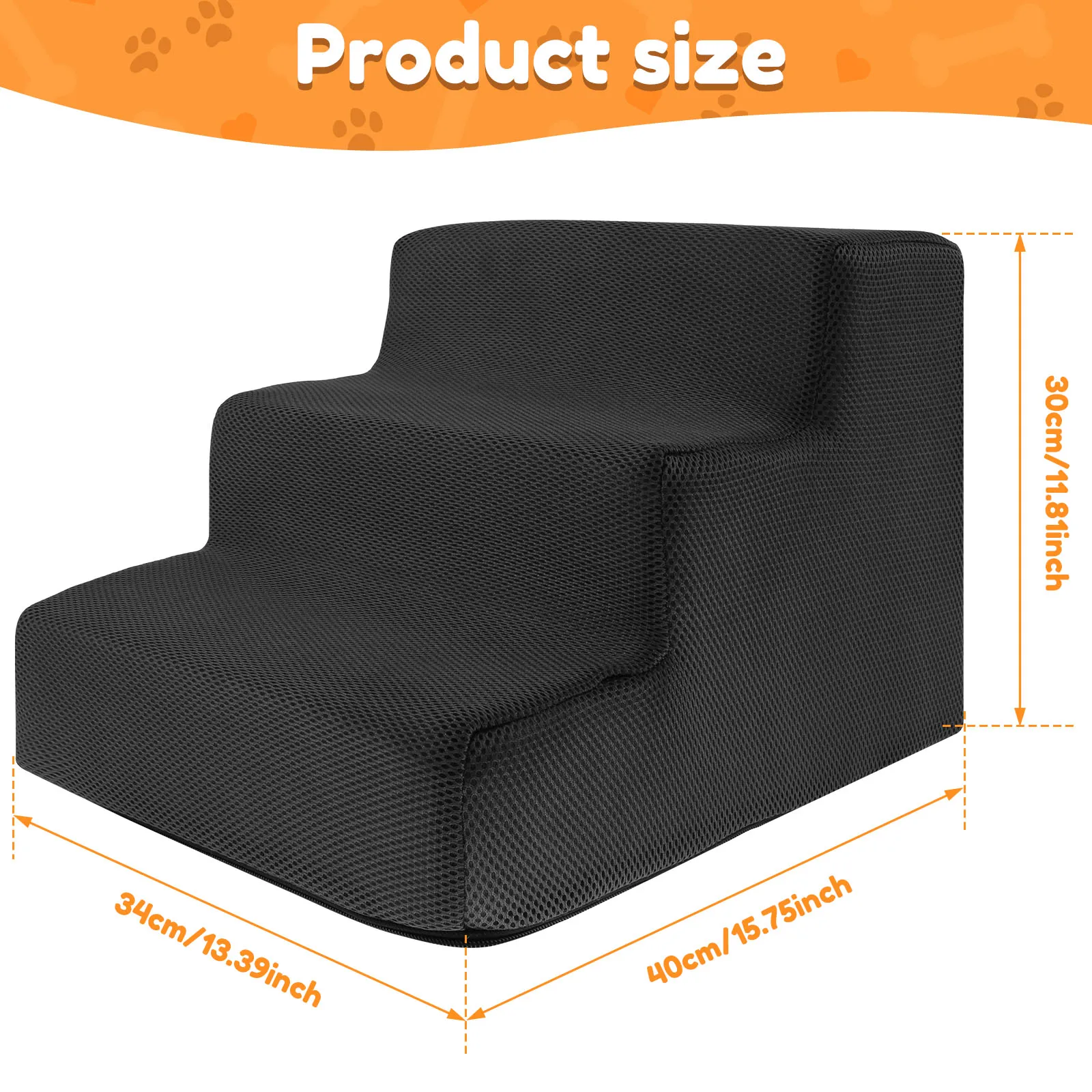 Soft Foam Pet Stairs Ramp for High Bed or Couch