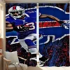 Window Kitchen Curtains for Living Room 2 Pieces Blackout Curtains Door Curtain B-buffalo B-bills Bedroom Decoration Partition 1