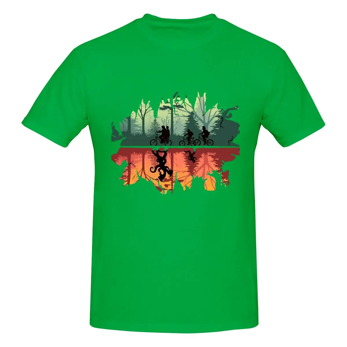 Stranger-Things The Upside Down Luxury T Shirts for Men Summer Print Shirt Cotton High Quality Clothing Streetwear S-6XL