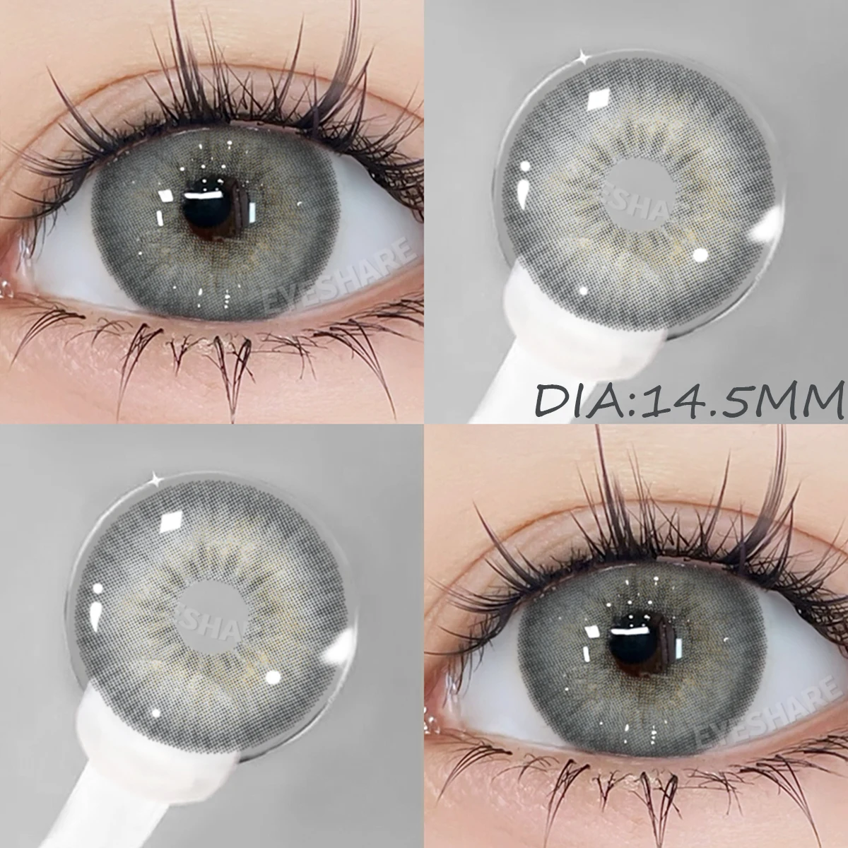 EYESHARE 1 Paar graue Kontaktlinsen für Augen, farbige Linsen, graue Linsen, natürliche bunte Kontaktlinsen, jährliche Verwendung – Detail 24