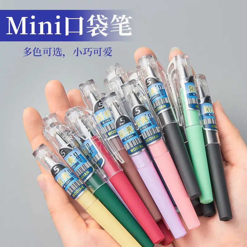 29pcs Pocket Pen Short Portable Small Student Mini Gel Pen Black 0.5 Bullet  Office - Gel Pens - AliExpress