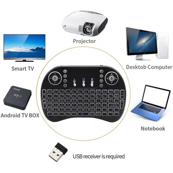 I8 Mini Wireless Keyboard 2.4G Air Mouse Remote Touchpad For Android TV Box PC Smart TV 2
