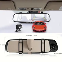 1080P Car DVR Dual Lens Car Camera  4.3 inch Video Recorder Rearview Mirror With Rear view Full HD Dash cam Auto Registrator - Image 6