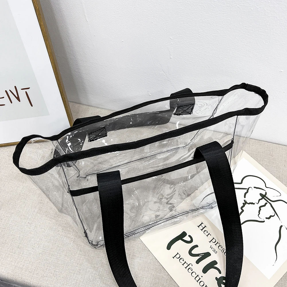 wristlet clutch Summer PVC Transparent Handbags Fashion Large Capacity Female Shopping Bags Tote Casual Beach Travel Women Shoulder Bags shoulder bag