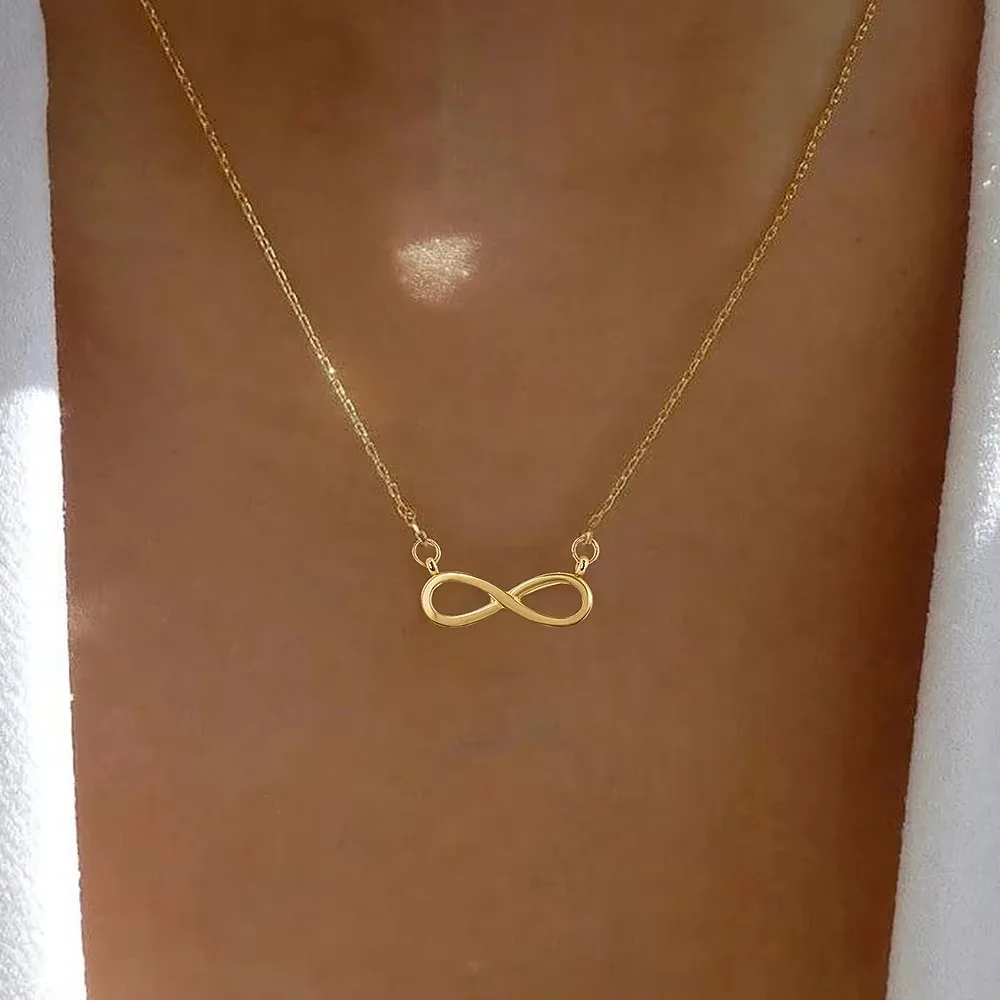 Stainless Steel Infinity Pendant Necklace for Women