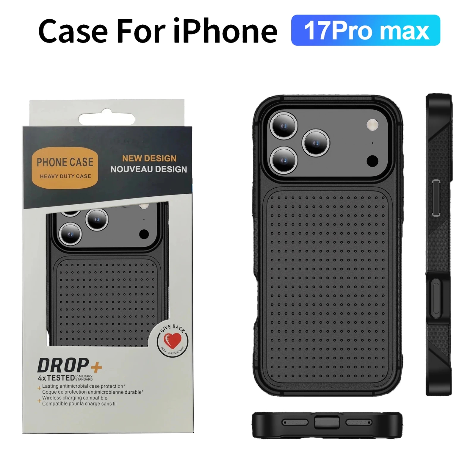 Enhanced Hybrid Armor Phone Case - Military Grade Protection with TPU+PC Anti-Drop Cover, Includes Packet Box