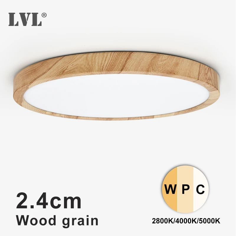 Modern Wood Grain LED Ceiling Light 1