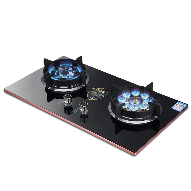 A11 Gas Stove Embedded Dual-Purpose Gas Stove Double-Hole Furnace Natural Gas Liquefied Gas Household Tempered Glass Panel 4