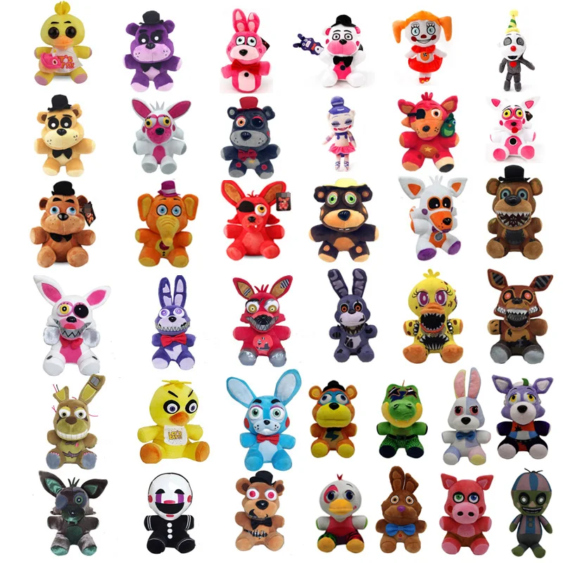 Peluche FNAF 2 Unidades – 18 Cm, Suave Y Coleccionable, Regalo Para Fans De Five Nights At Freddy's