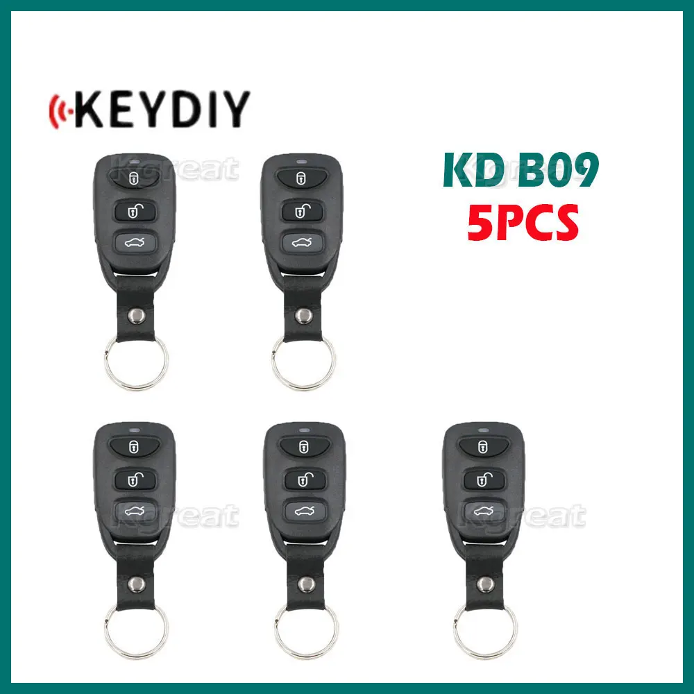 5PCS KEYDIY KD B09 กุญแจรถสําหรับ Hyundai สไตล์ 4 ปุ่ม Universal Remote กุญแจรถสําหรับ KD900 KD900 + URG200 KD-X2 B Series กุญแจรถ