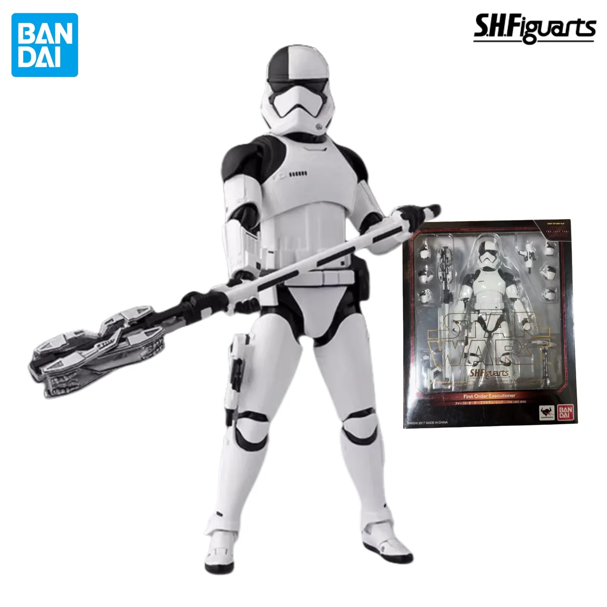 

In Stock BANDAI S.H.Figuarts Original Star Wars First Order Stormtrooper Anime Action Figure Movable Joints Toy Gift for Kid